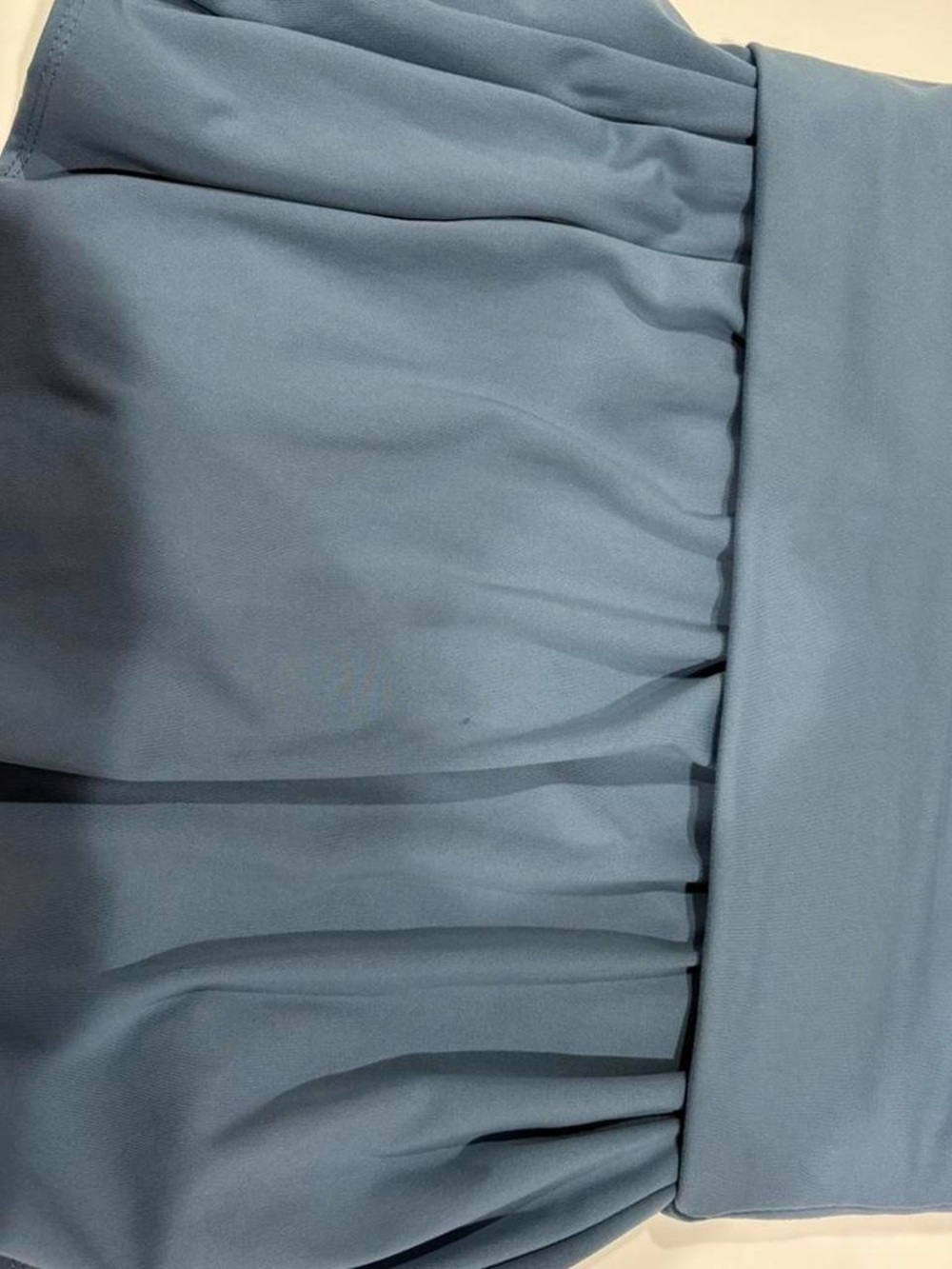 Pleated Circle Skirt in Dusty Blue